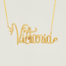 Load image into Gallery viewer, Wire Name Plate Necklace